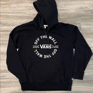 Vans Black Hoodie with Multicolor Logo